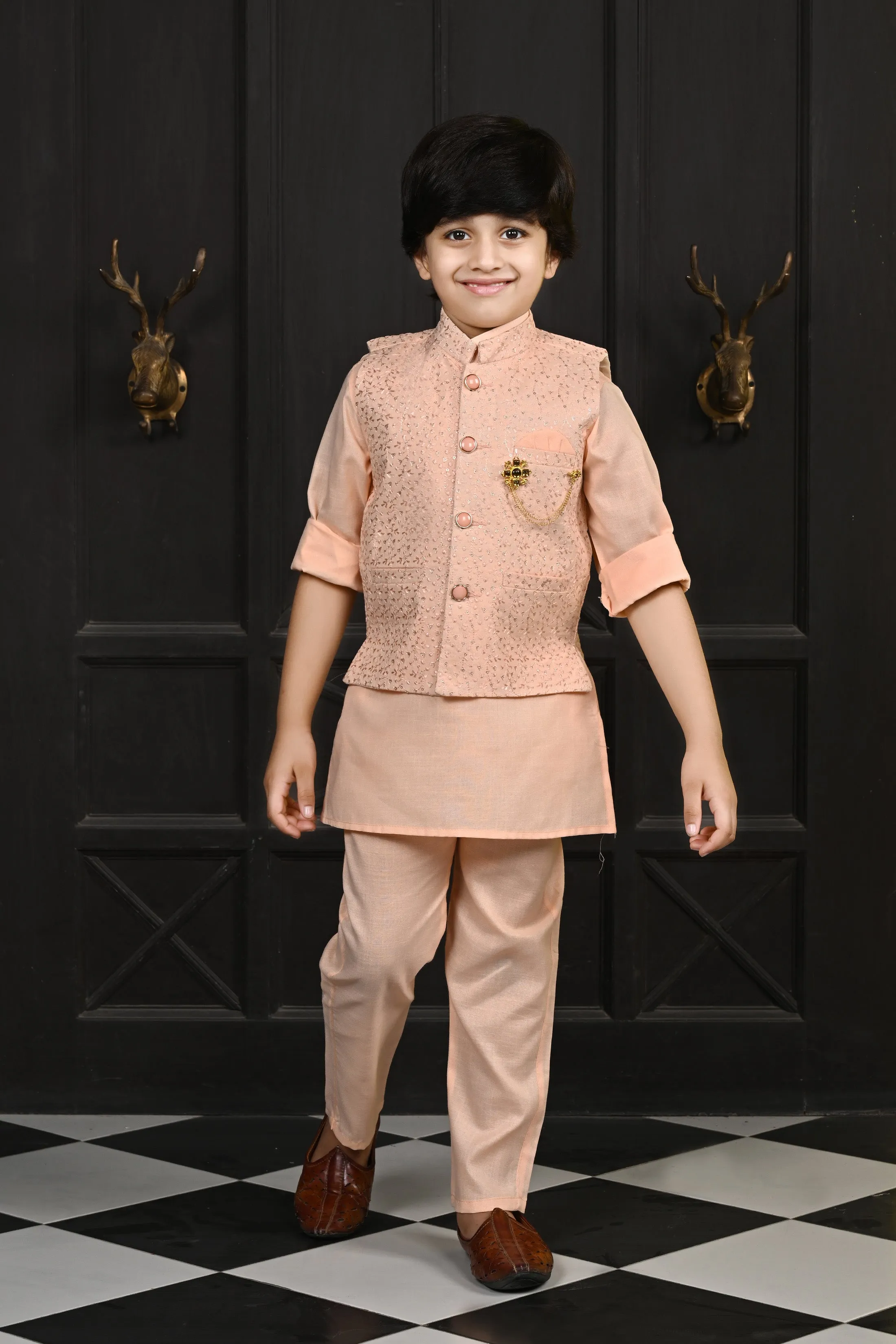 Ahhaaaa Traditional Indian Wear Bollywood Indo-Western Sherwani for Boys