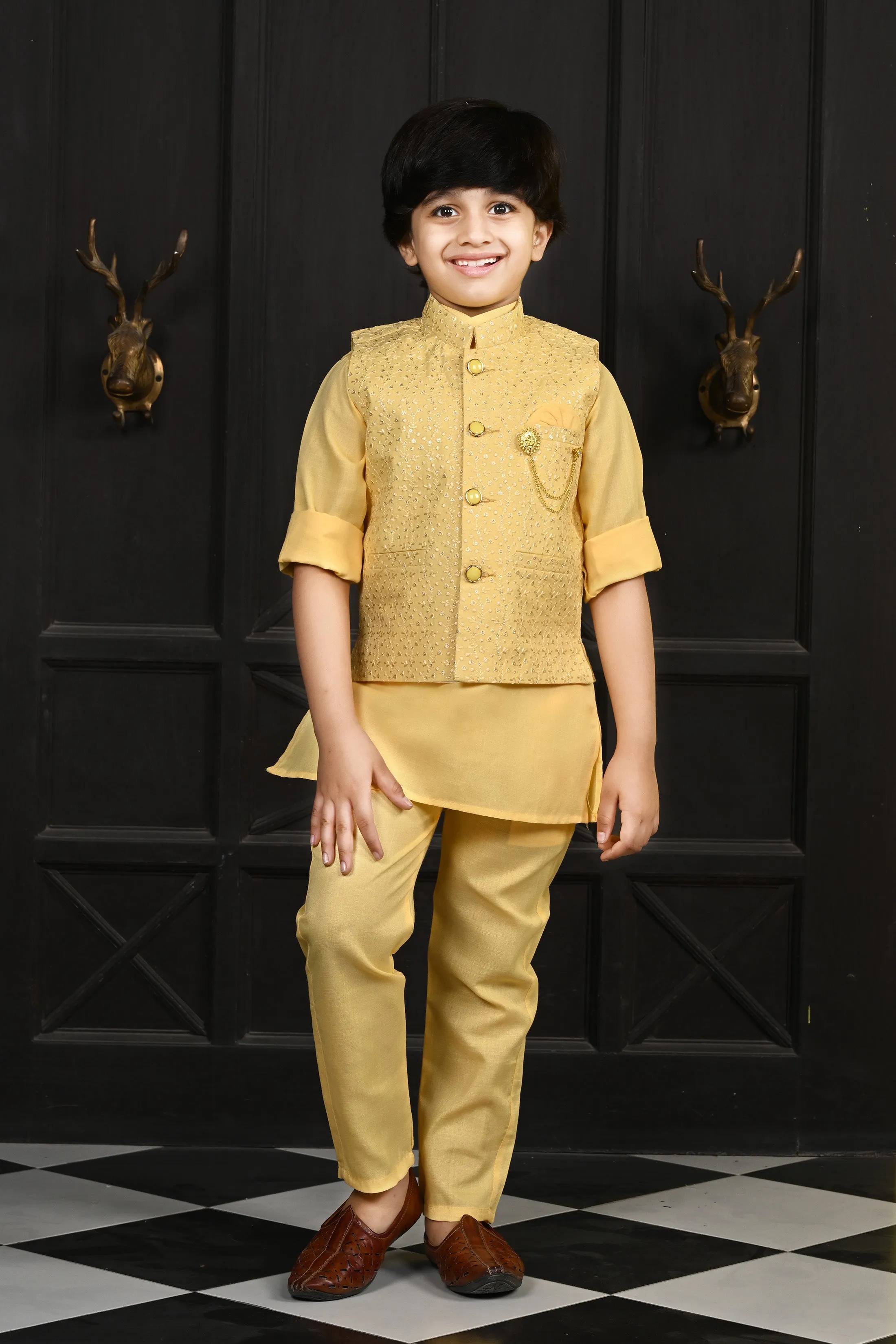 Ahhaaaa Traditional Indian Wear Bollywood Indo-Western Sherwani for Boys