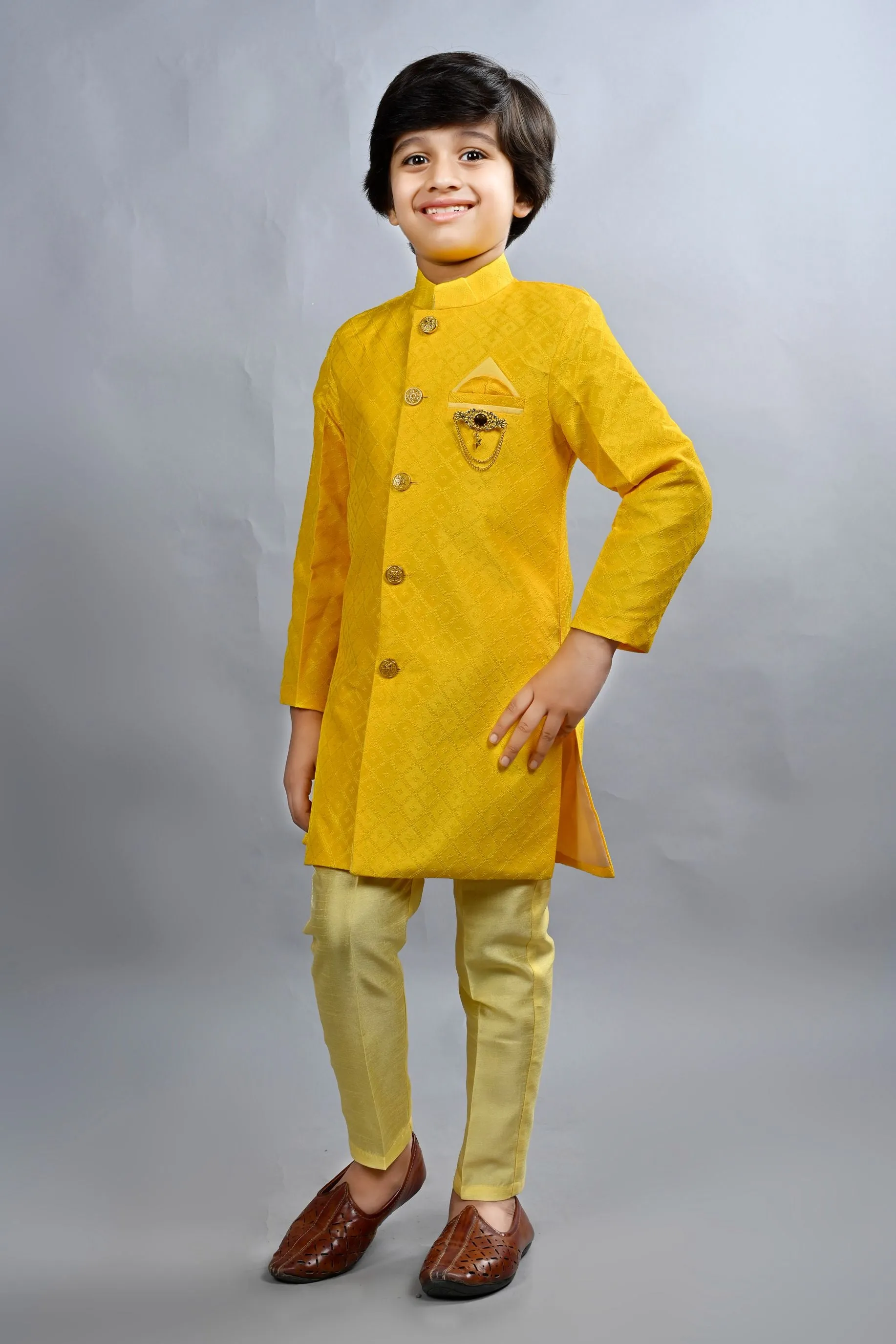 Ahhaaaa Traditional Party Wear Bollywood Style Indo-Western Sherwani for Boys