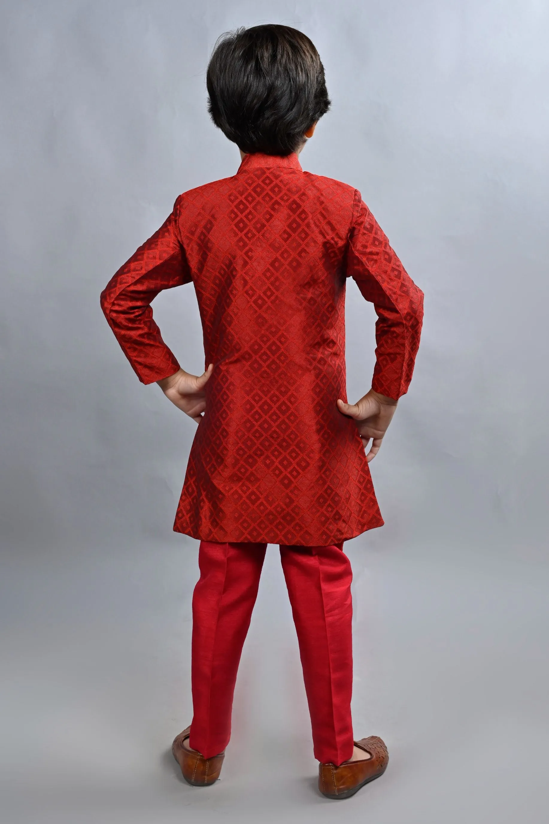 Ahhaaaa Traditional Party Wear Bollywood Style Indo-Western Sherwani for Boys