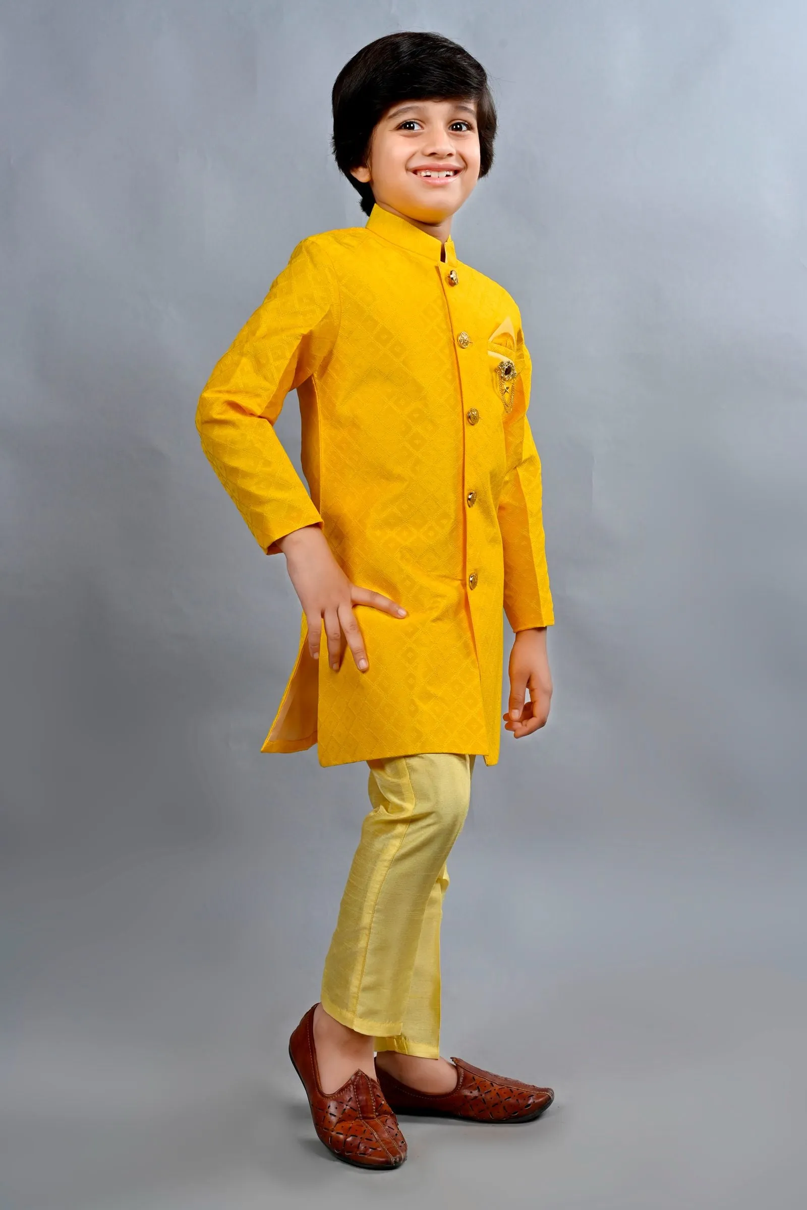 Ahhaaaa Traditional Party Wear Bollywood Style Indo-Western Sherwani for Boys