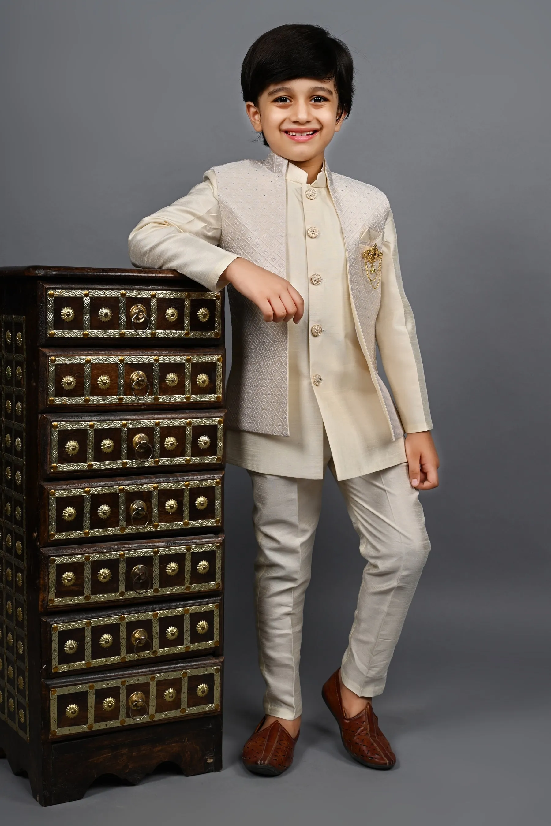 Ahhaaaa Traditional Party Wear Bollywood Style Indo-Western Sherwani for Boys