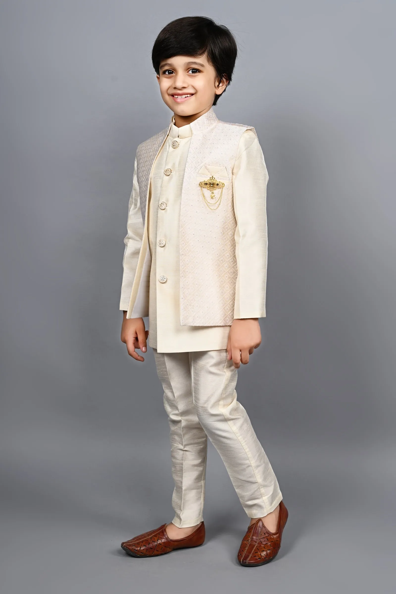 Ahhaaaa Traditional Party Wear Bollywood Style Indo-Western Sherwani for Boys