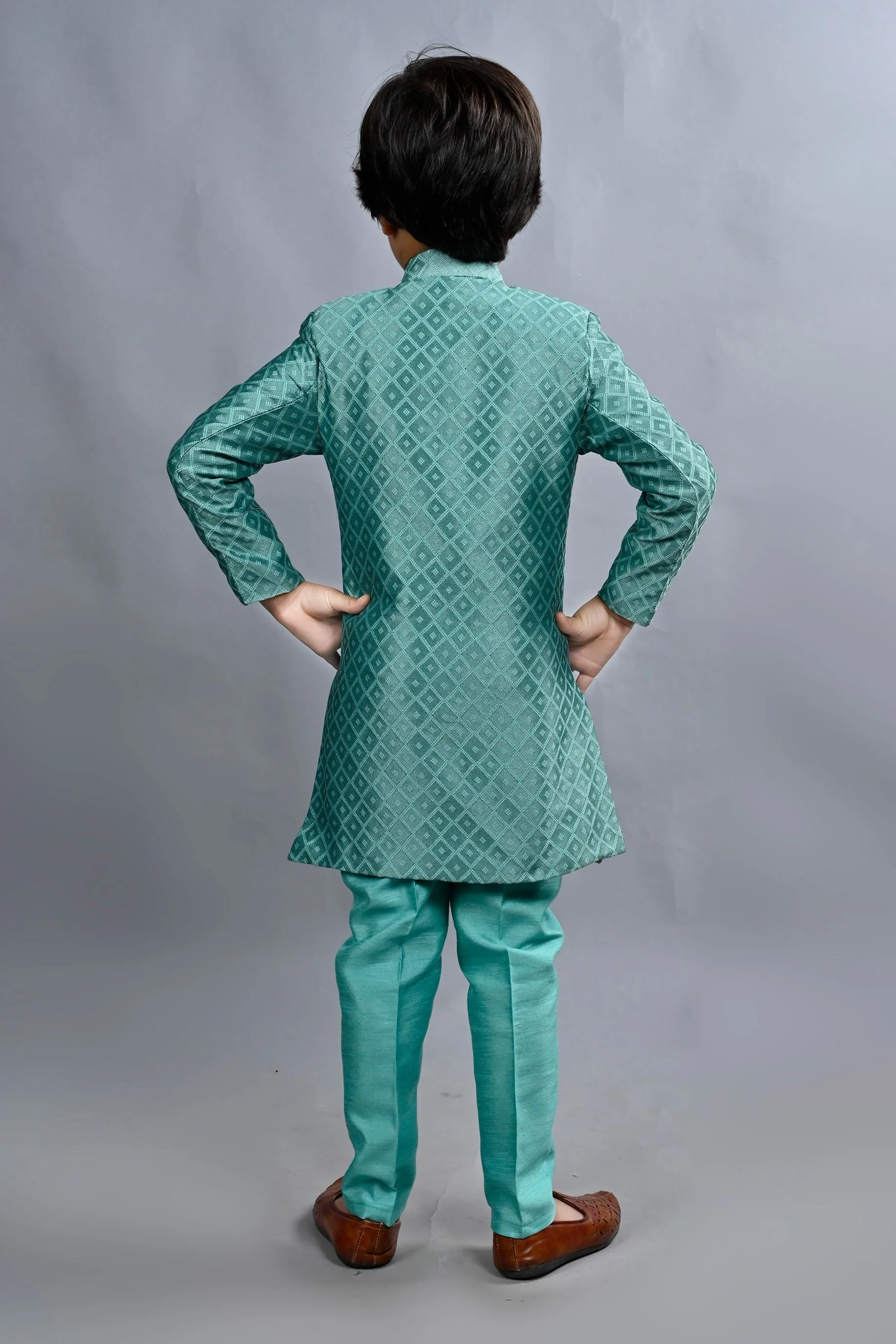 Ahhaaaa Traditional Party Wear Bollywood Style Indo-Western Sherwani for Boys