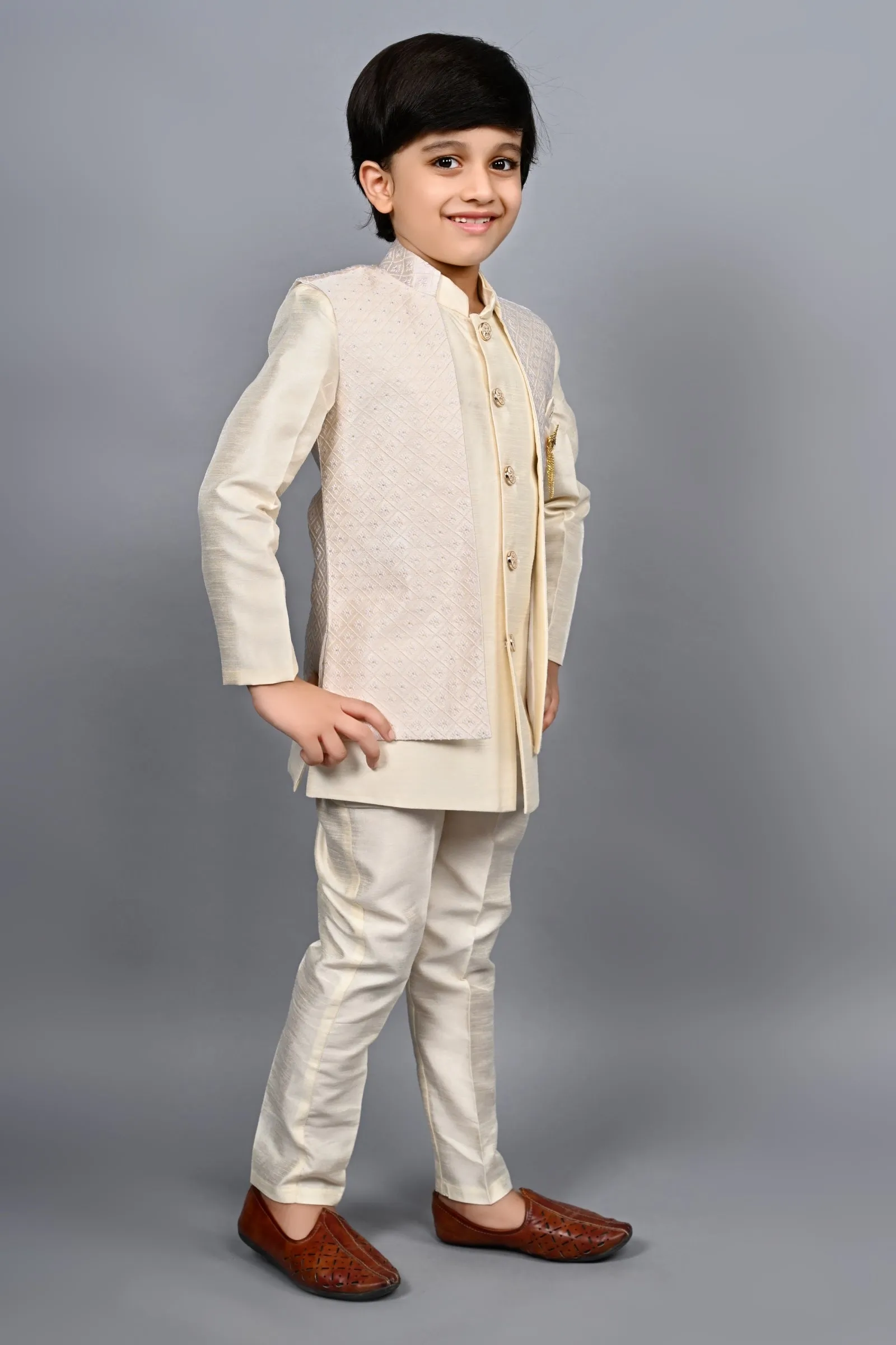 Ahhaaaa Traditional Party Wear Bollywood Style Indo-Western Sherwani for Boys