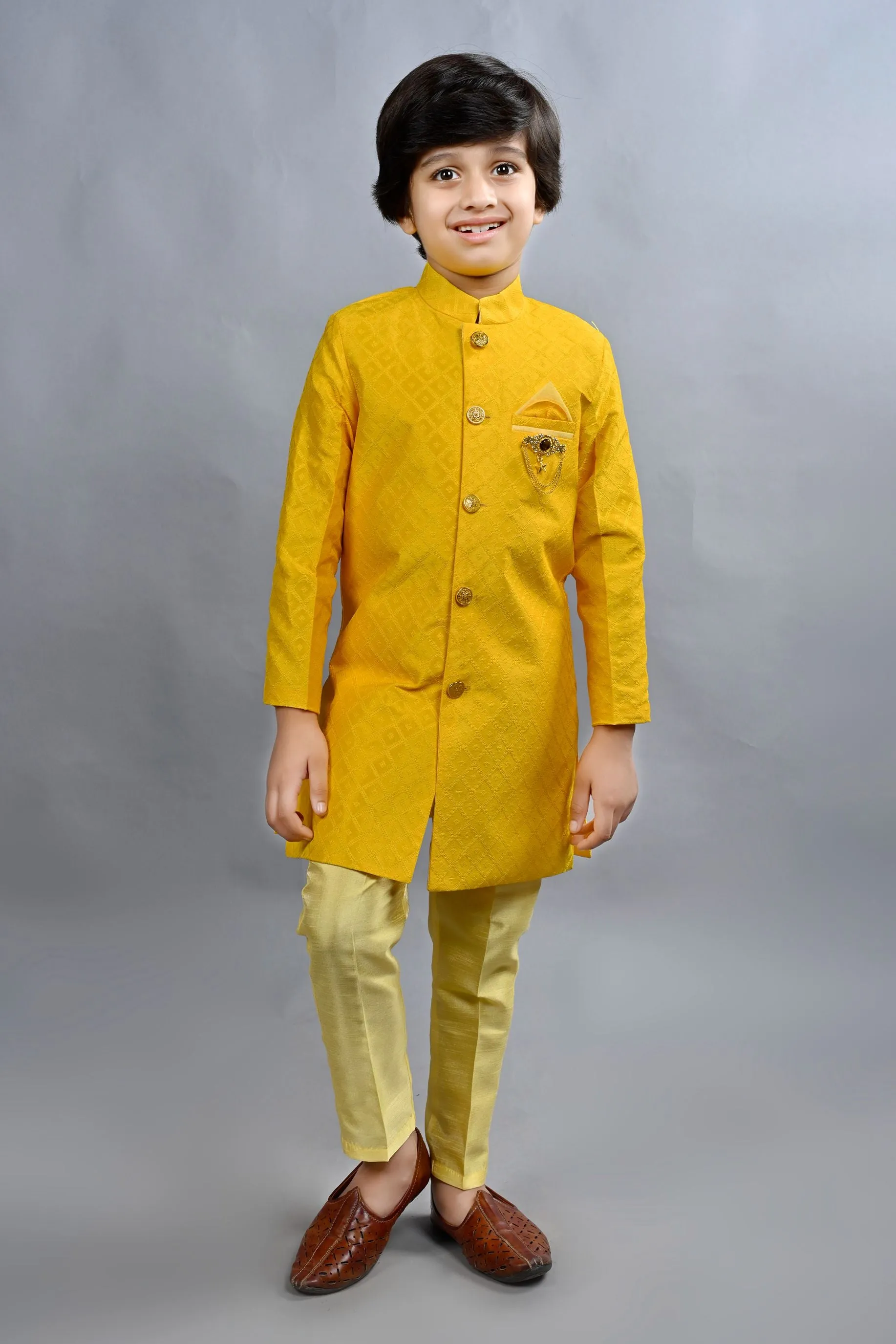 Ahhaaaa Traditional Party Wear Bollywood Style Indo-Western Sherwani for Boys