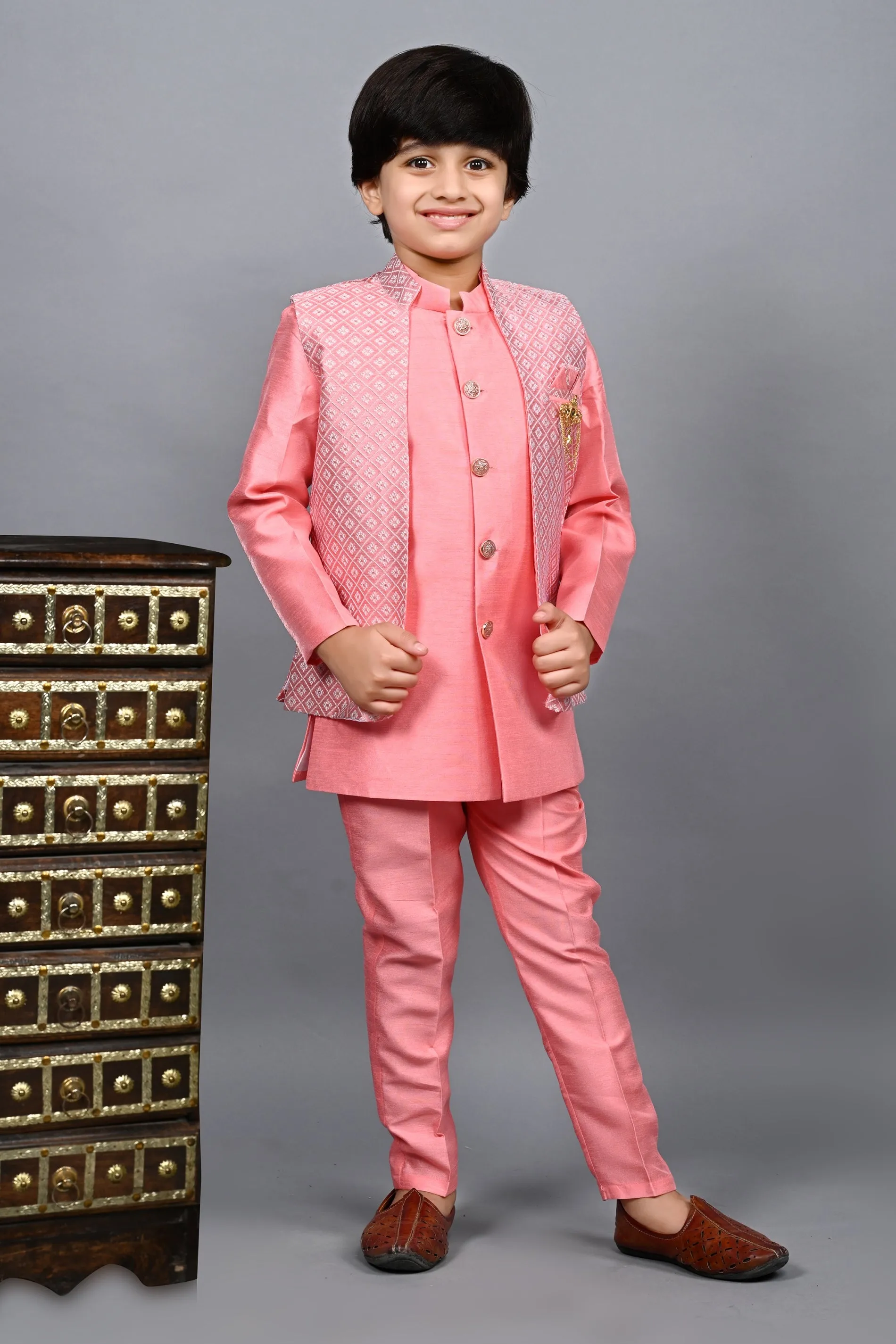 Ahhaaaa Traditional Party Wear Bollywood Style Indo-Western Sherwani for Boys