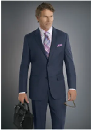 Baroni Sharkskin Blue Suit Modern Fit