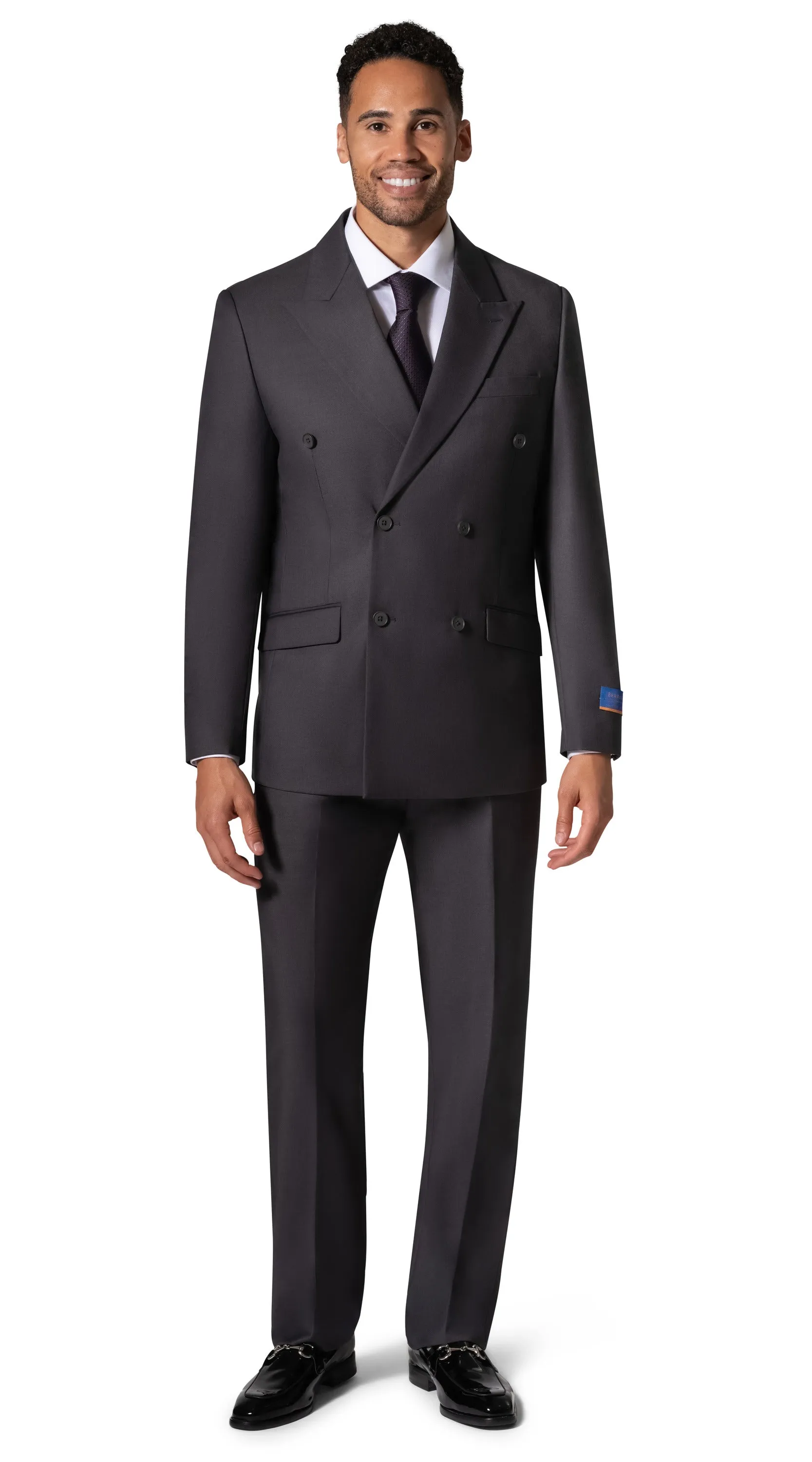 Berragamo A6732 D/B Slim Fit Suit - Charcoal