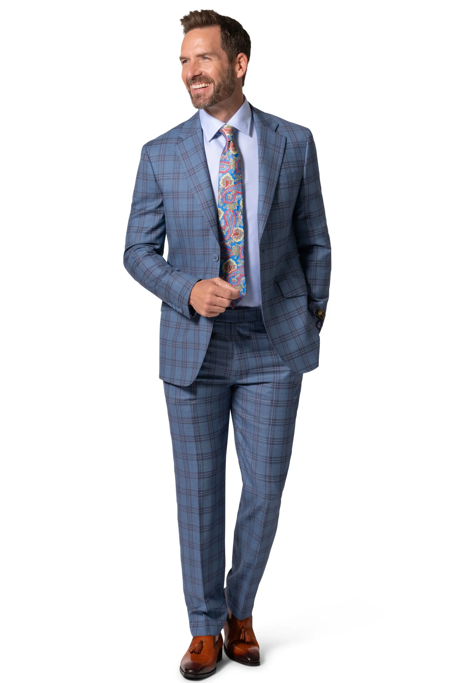 Berragamo Elegant - Faille Wool 10005.4098 S/B Slim Fit Suit