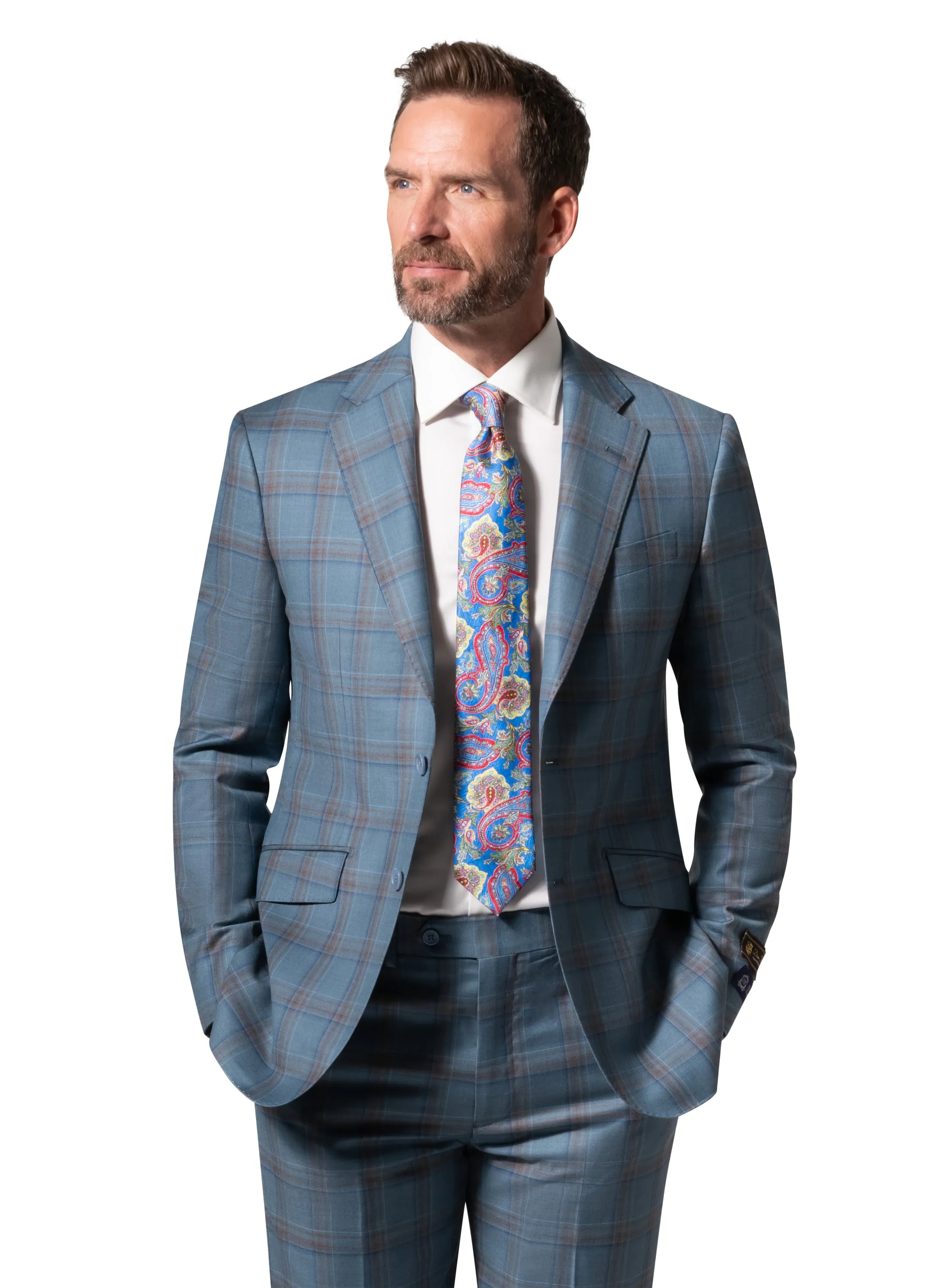 Berragamo Elegant - Faille Wool 10005.4100 S/B Slim Fit Suit