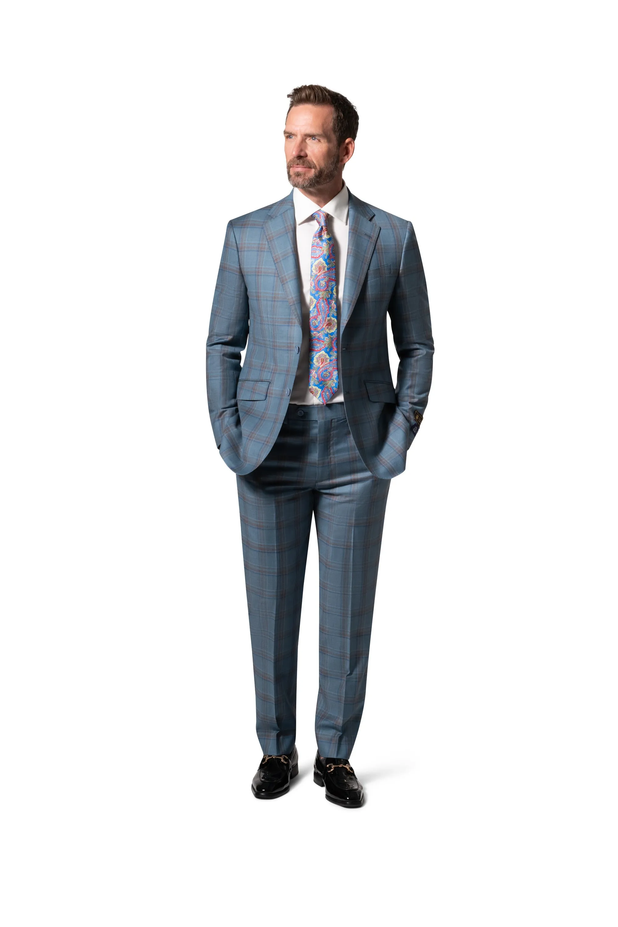 Berragamo Elegant - Faille Wool 10005.4100 S/B Slim Fit Suit