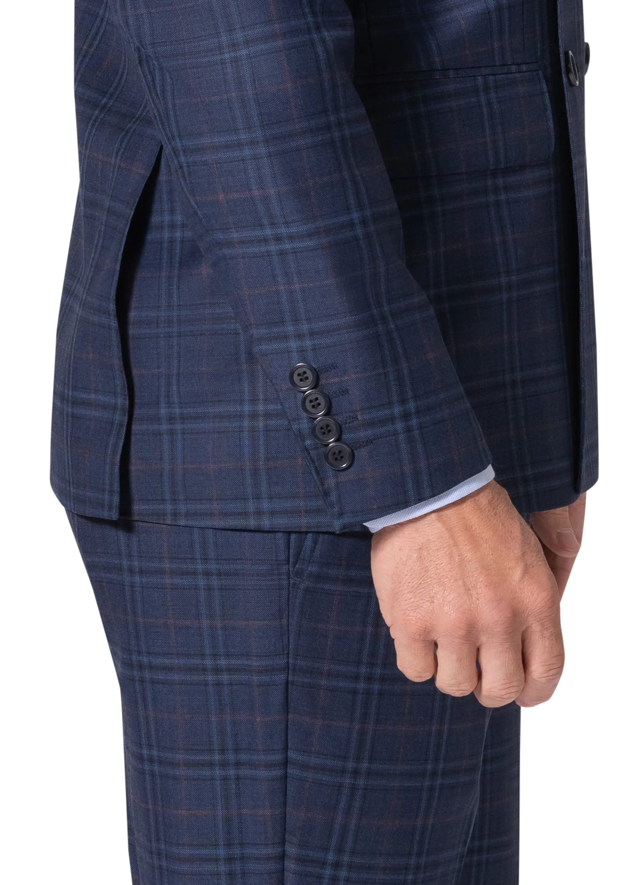 Berragamo Elegant - Faille Wool 10005.4101 D/B Slim Fit Suit