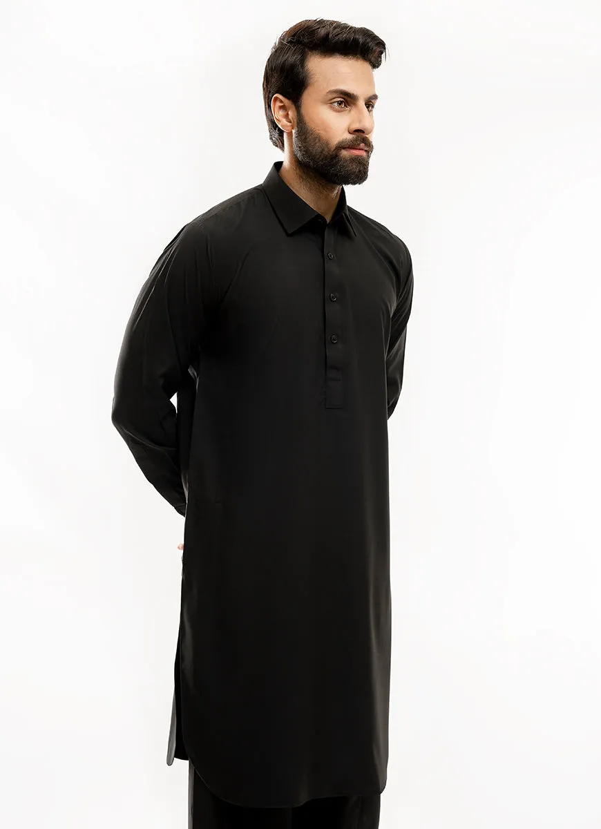 Black Plain, Synthetic Bosky Shalwar Kameez