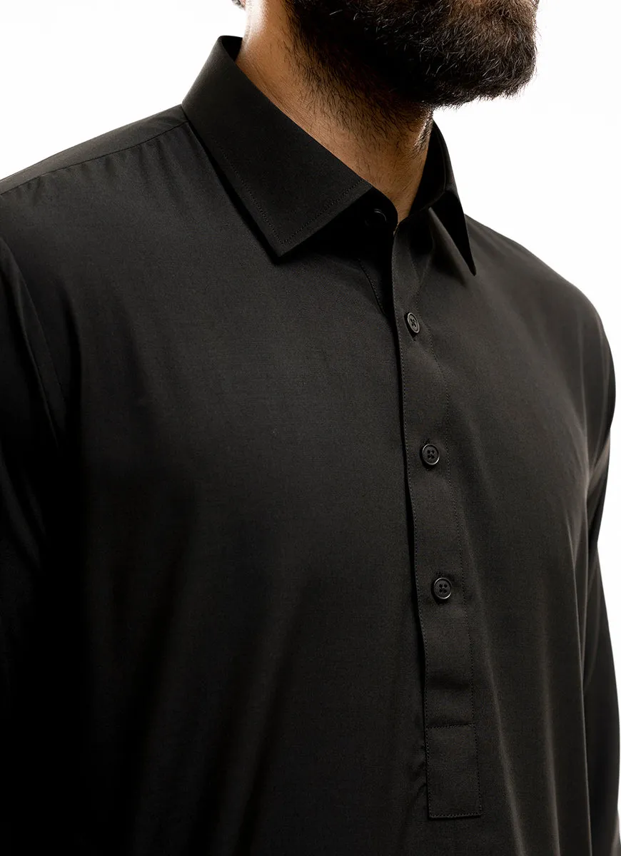 Black Plain, Synthetic Bosky Shalwar Kameez