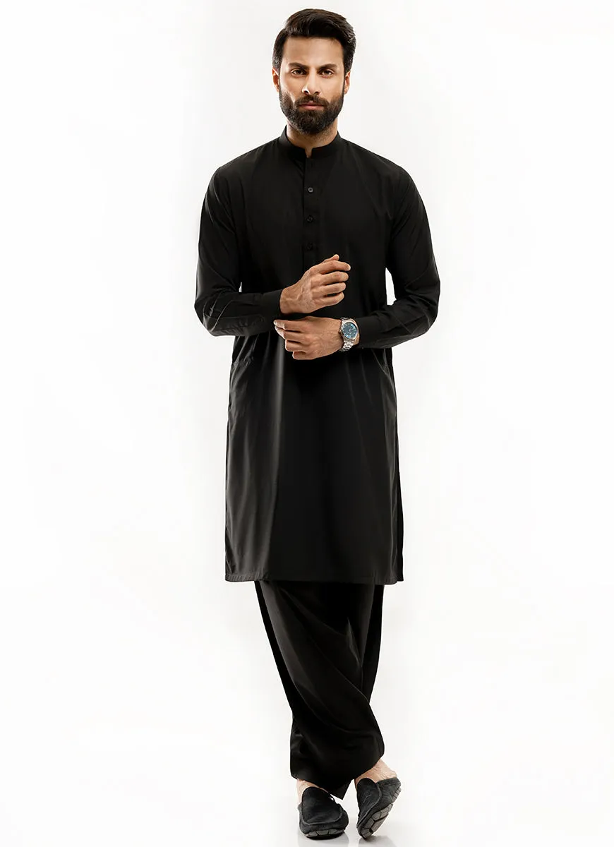 Black Plain, Synthetic Bosky Shalwar Kameez