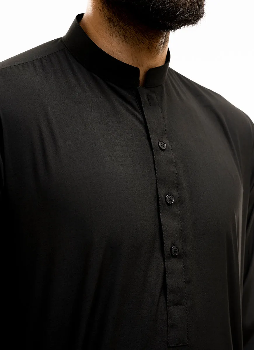 Black Plain, Synthetic Bosky Shalwar Kameez