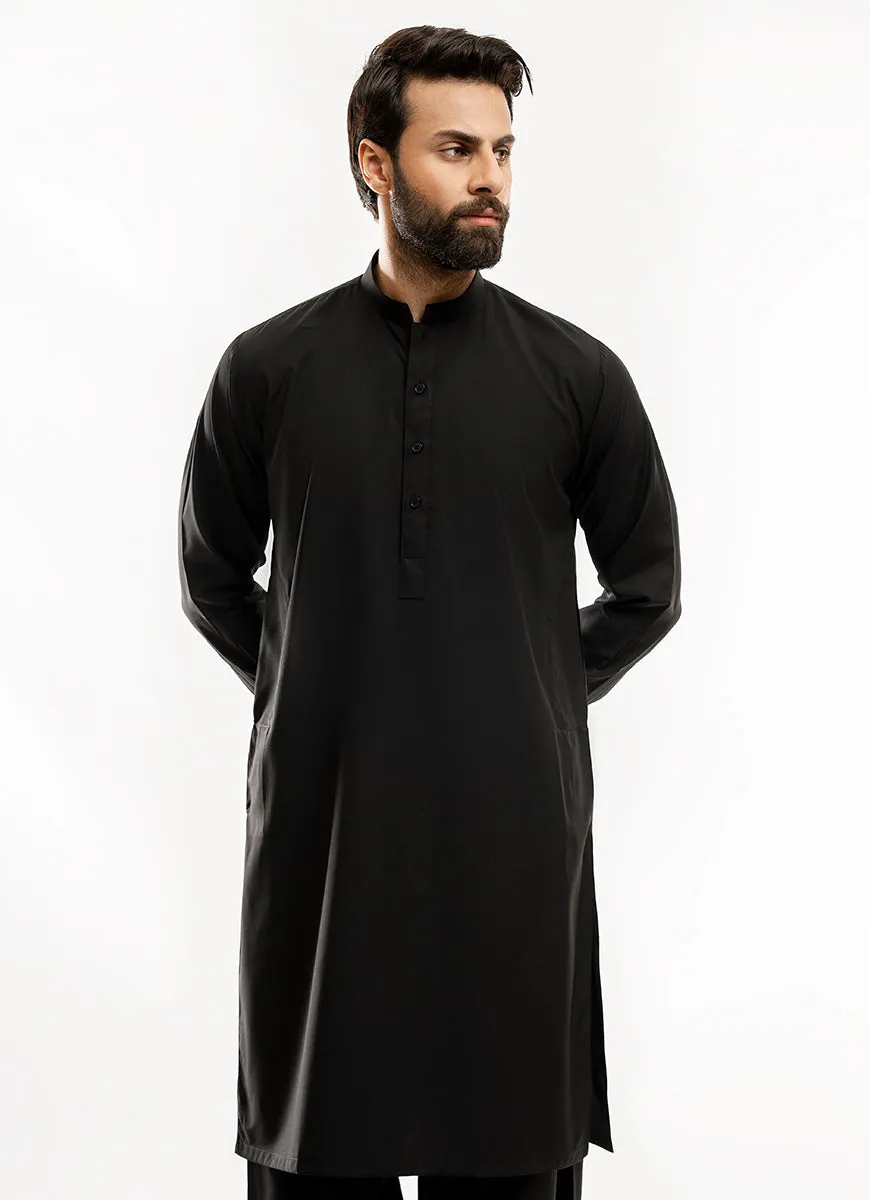 Black Plain, Synthetic Bosky Shalwar Kameez