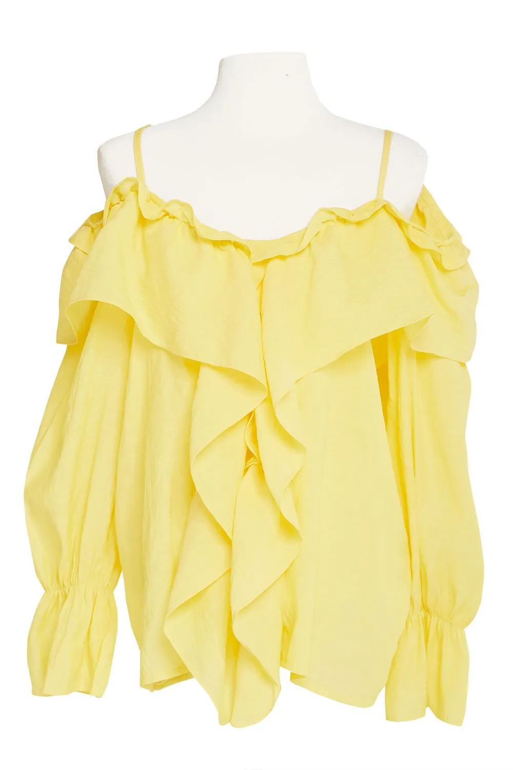 Claudia Ruffle Cold Shoulder Blouse