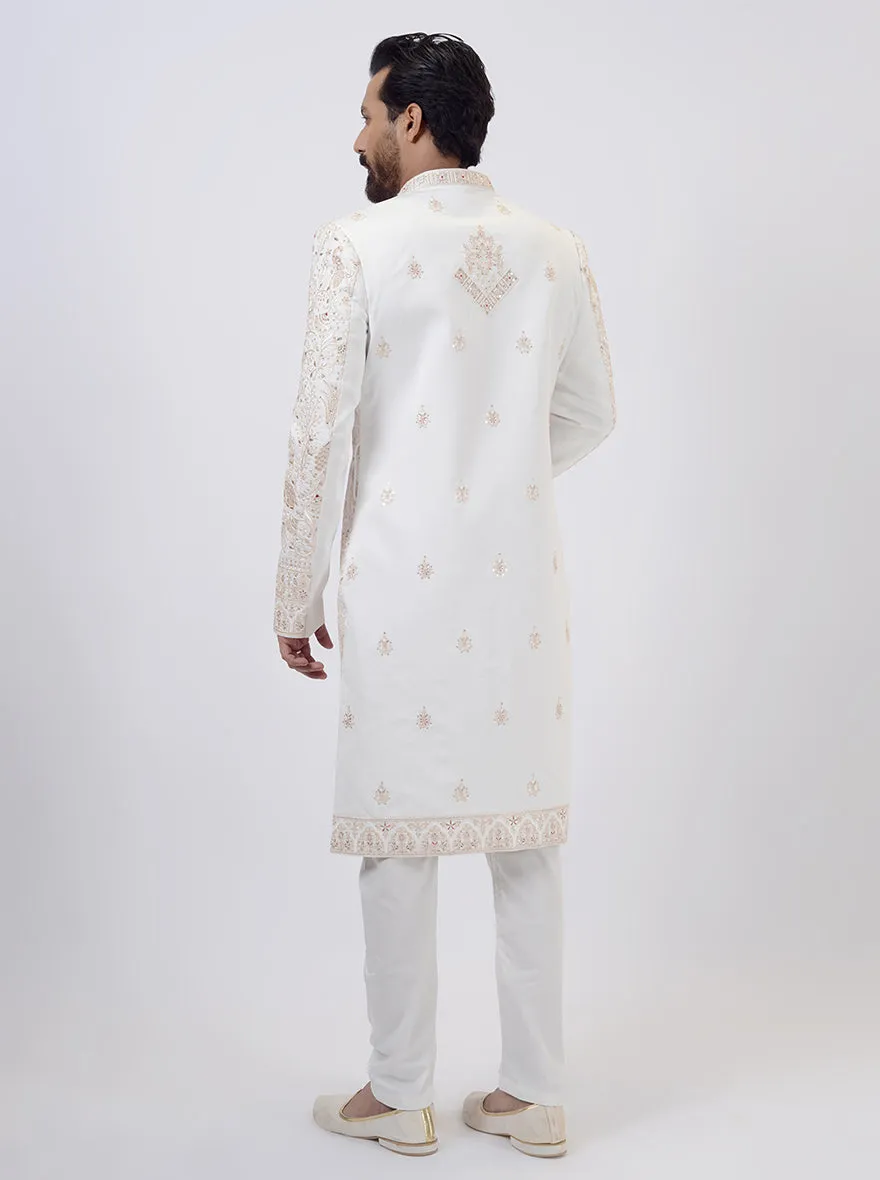 Cream Sherwani | JadeBlue