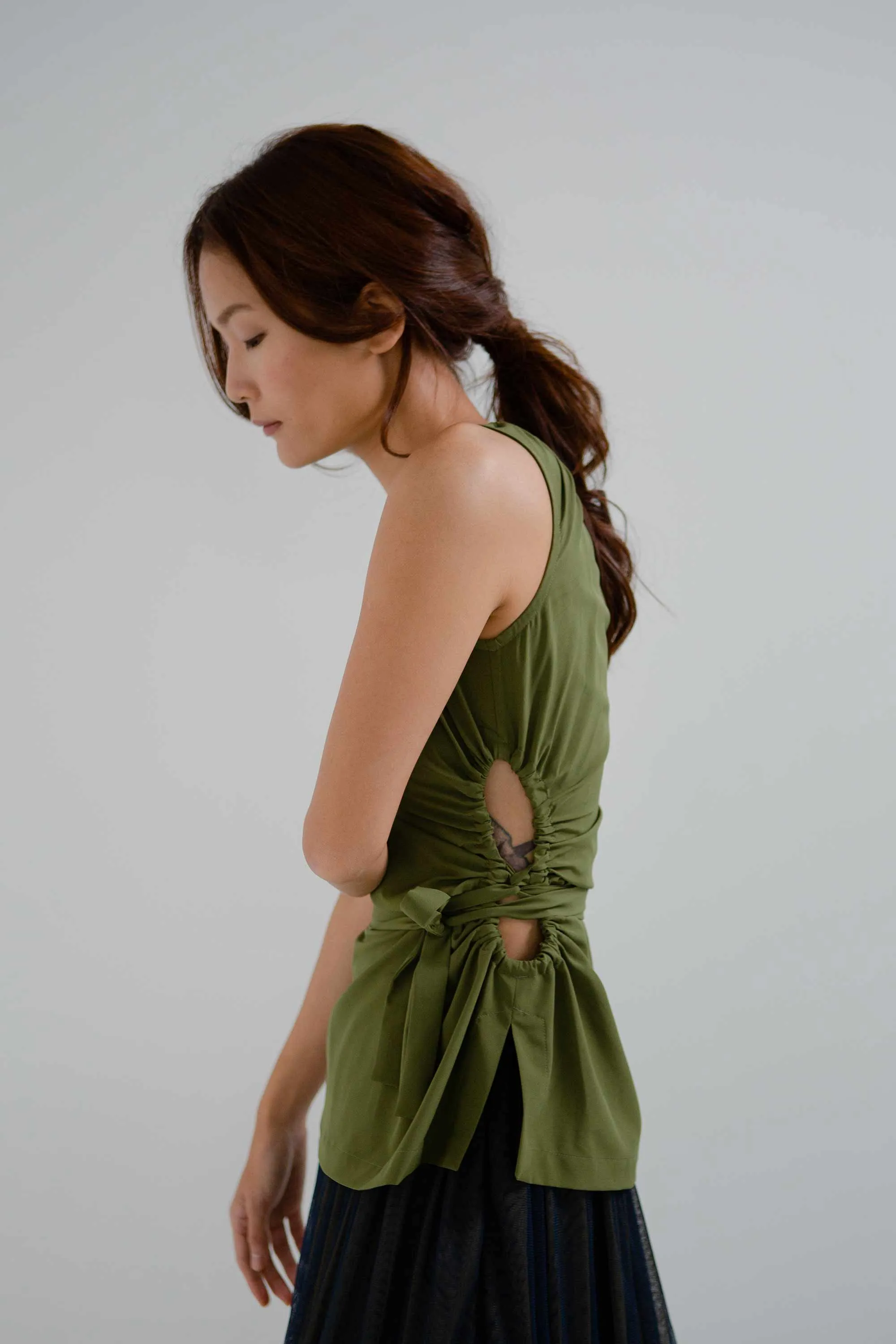 Cut-out Top (Olive)