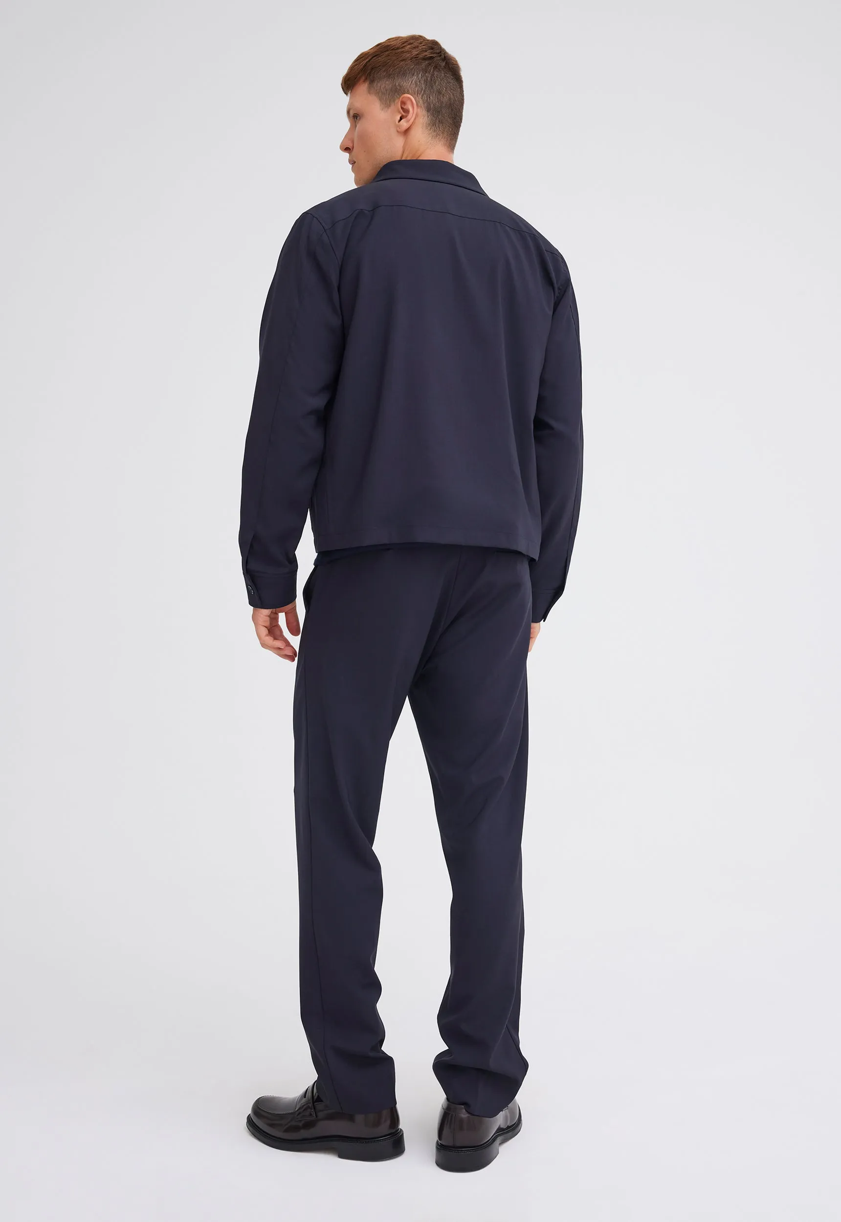 Divvy Wool Jacket - Darkest Navy