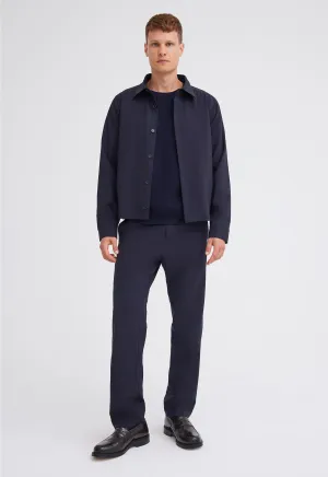 Divvy Wool Jacket - Darkest Navy