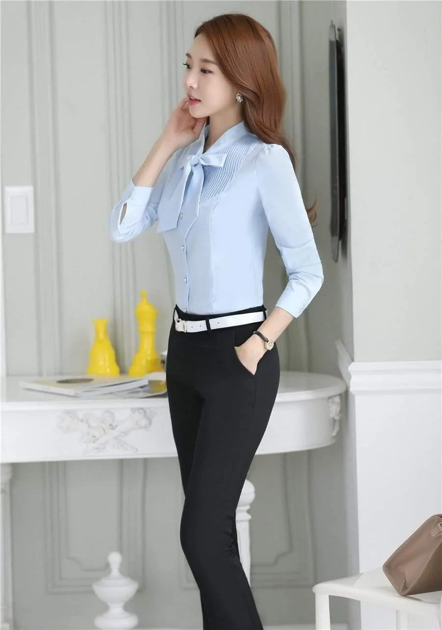 Dushicolorful Spring New professional  blouses