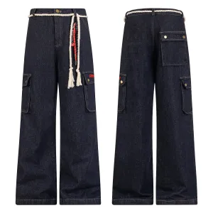 Faire Echo vintage large-pocket denim Pants