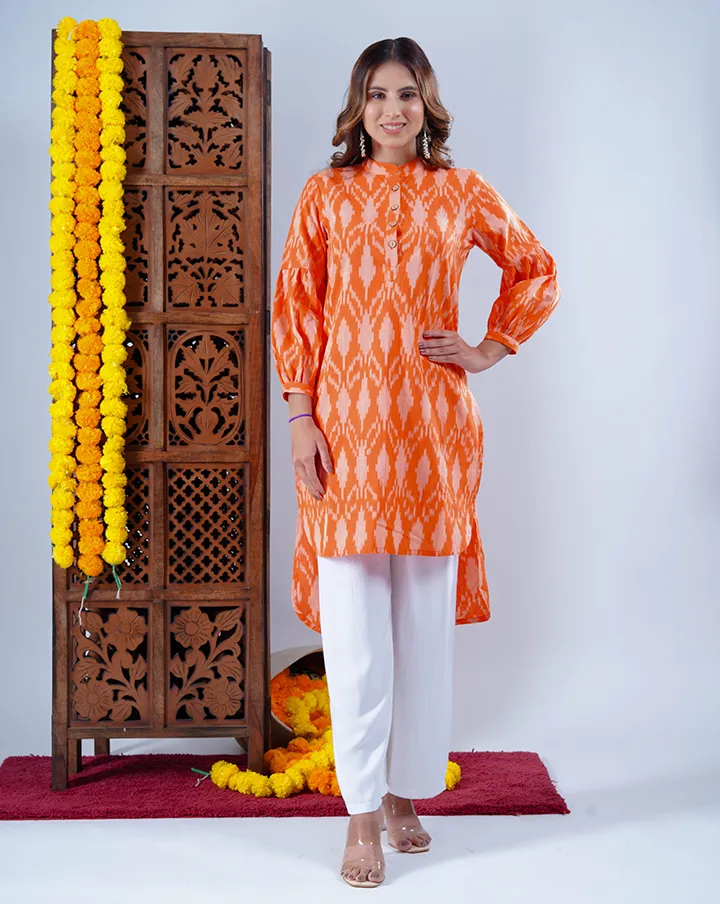 Fiesta Orange Kurti