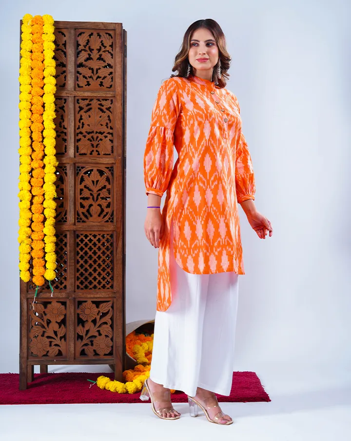 Fiesta Orange Kurti