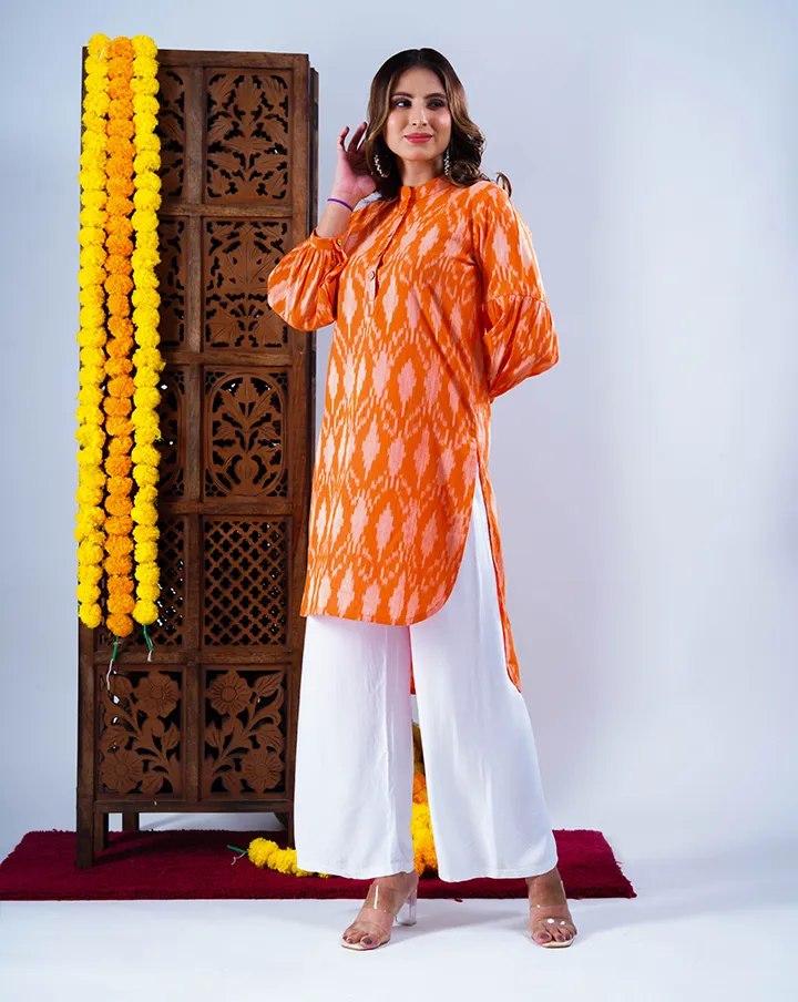 Fiesta Orange Kurti