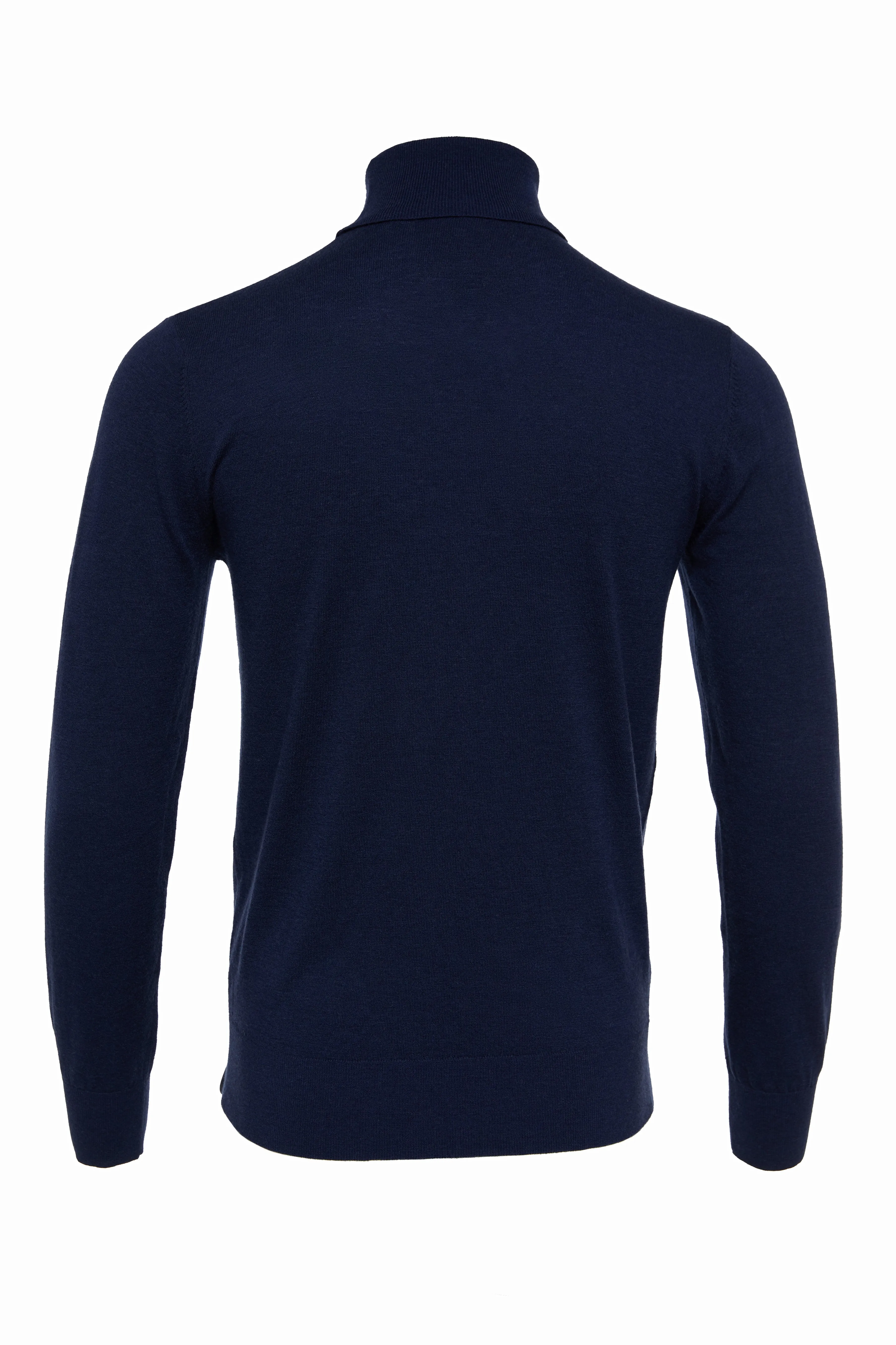 Fine Roll Neck Knit (Navy)