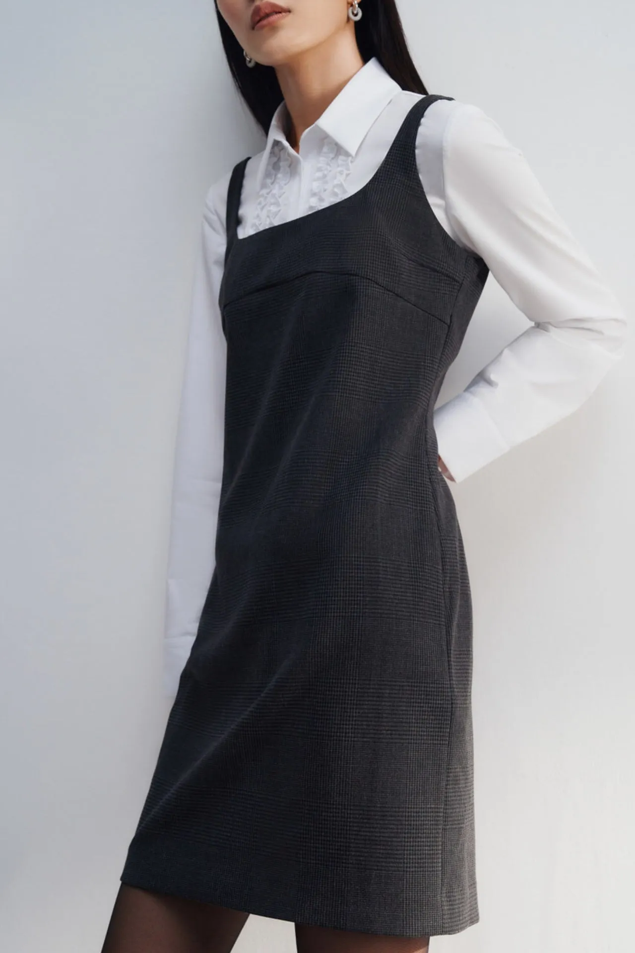 Fitted Pinafore Dress