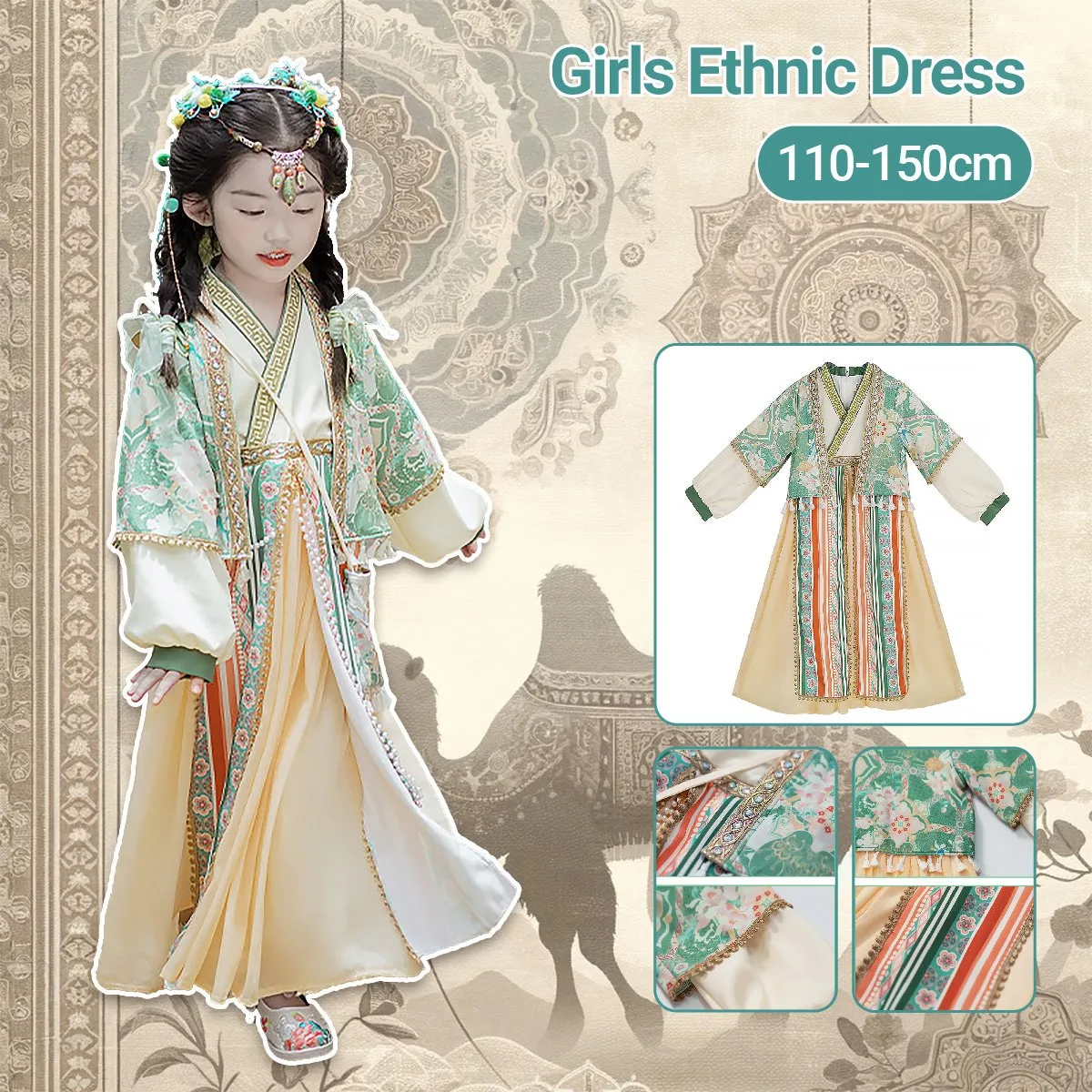 Girls Ethnic Dress Hanfu Ethnic Wear