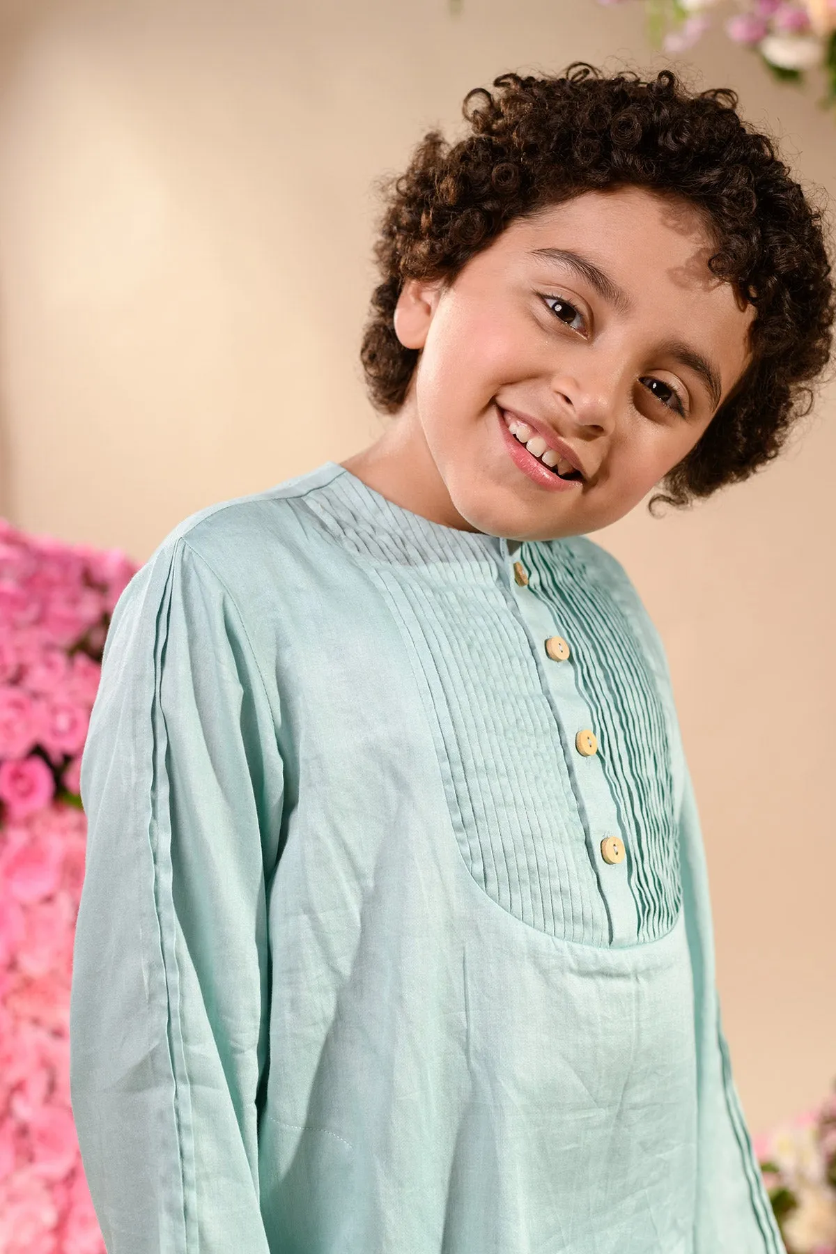 Govad - 
Blue Kurta  Trouser Set