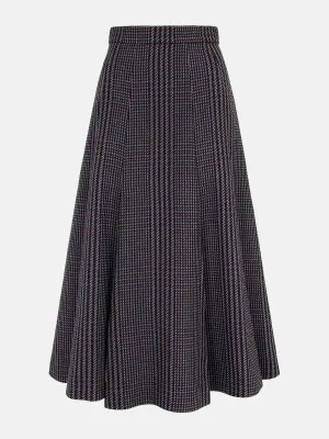 Kensie skirt in prince of wales check merino wool