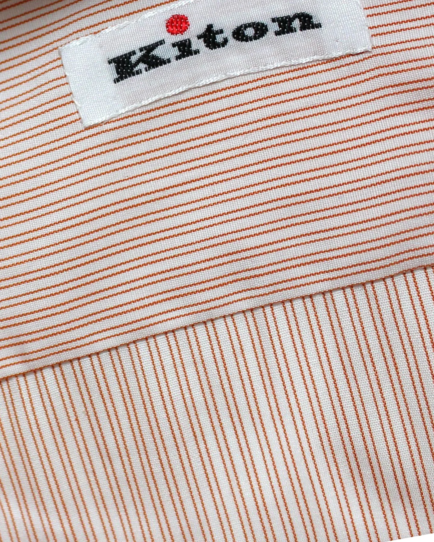 Kiton Dress Shirt Orange Stripes 41 - 16 SALE