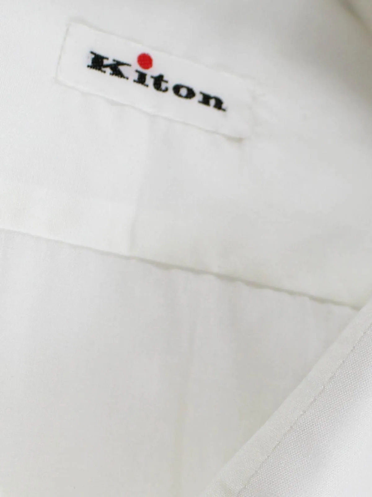 Kiton Dress Shirt White - Spread Collar 40 - 15 3/4 SALE