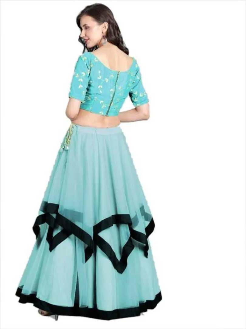 Latest Attractive Net Semi Stitched Lehenga Choli