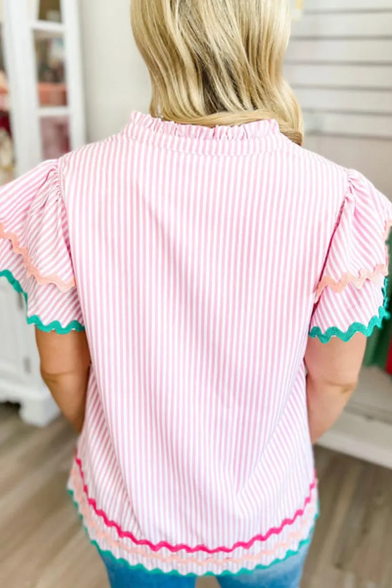 Layla Striped Zig Zag Blouse