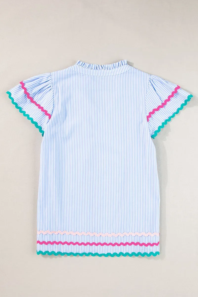 Layla Striped Zig Zag Blouse