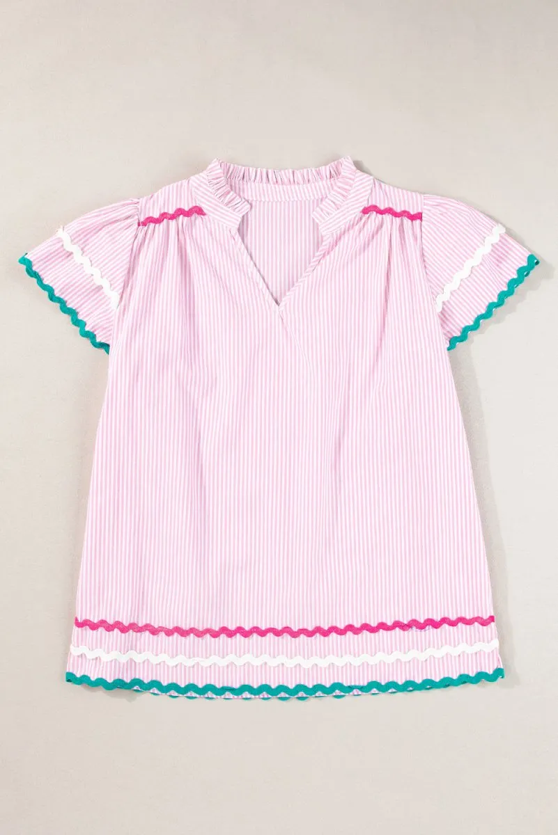 Layla Striped Zig Zag Blouse