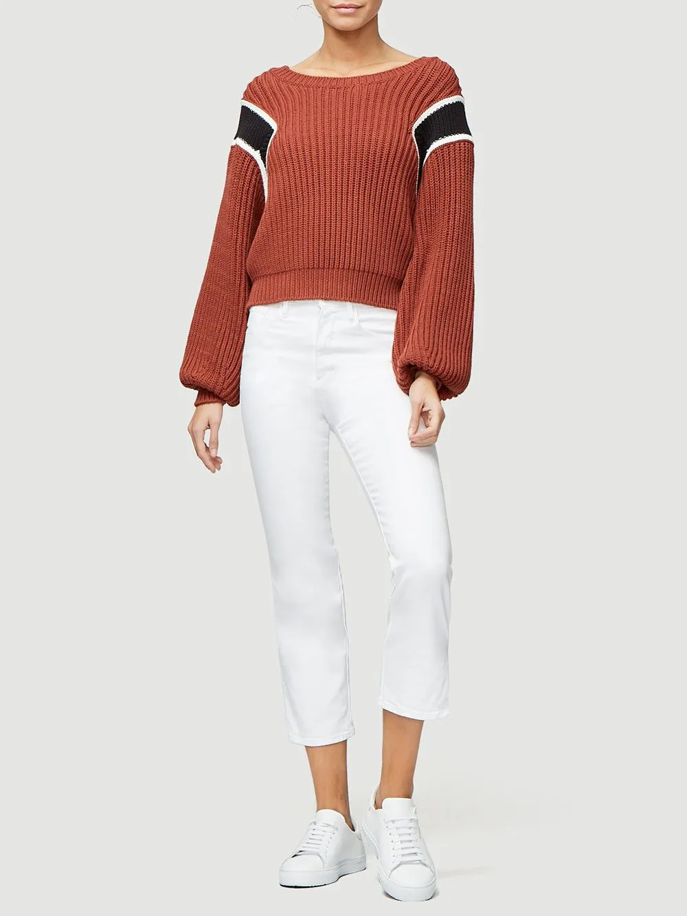 Le Sylvie Crop High Side Slit -- Blanc