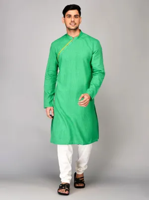 Light Green Self Textured Kurta | Azania