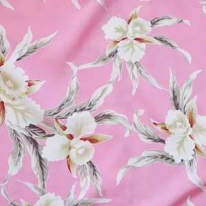 Mele Pink Hawaiian Rayon Fabric by the Yard