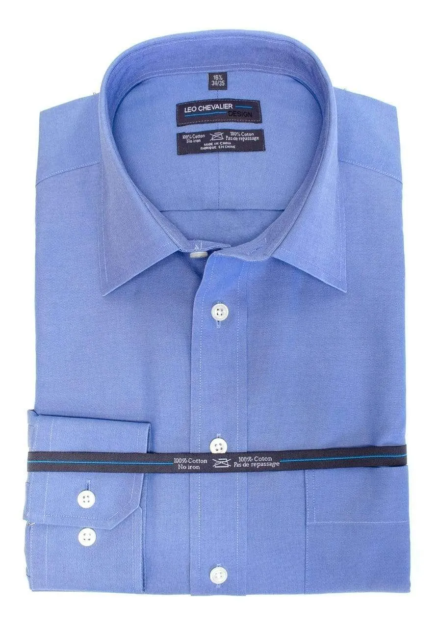 Mens Contemporary Fit 100% Cotton Non Iron Dress Shirt Available In 6 Colors