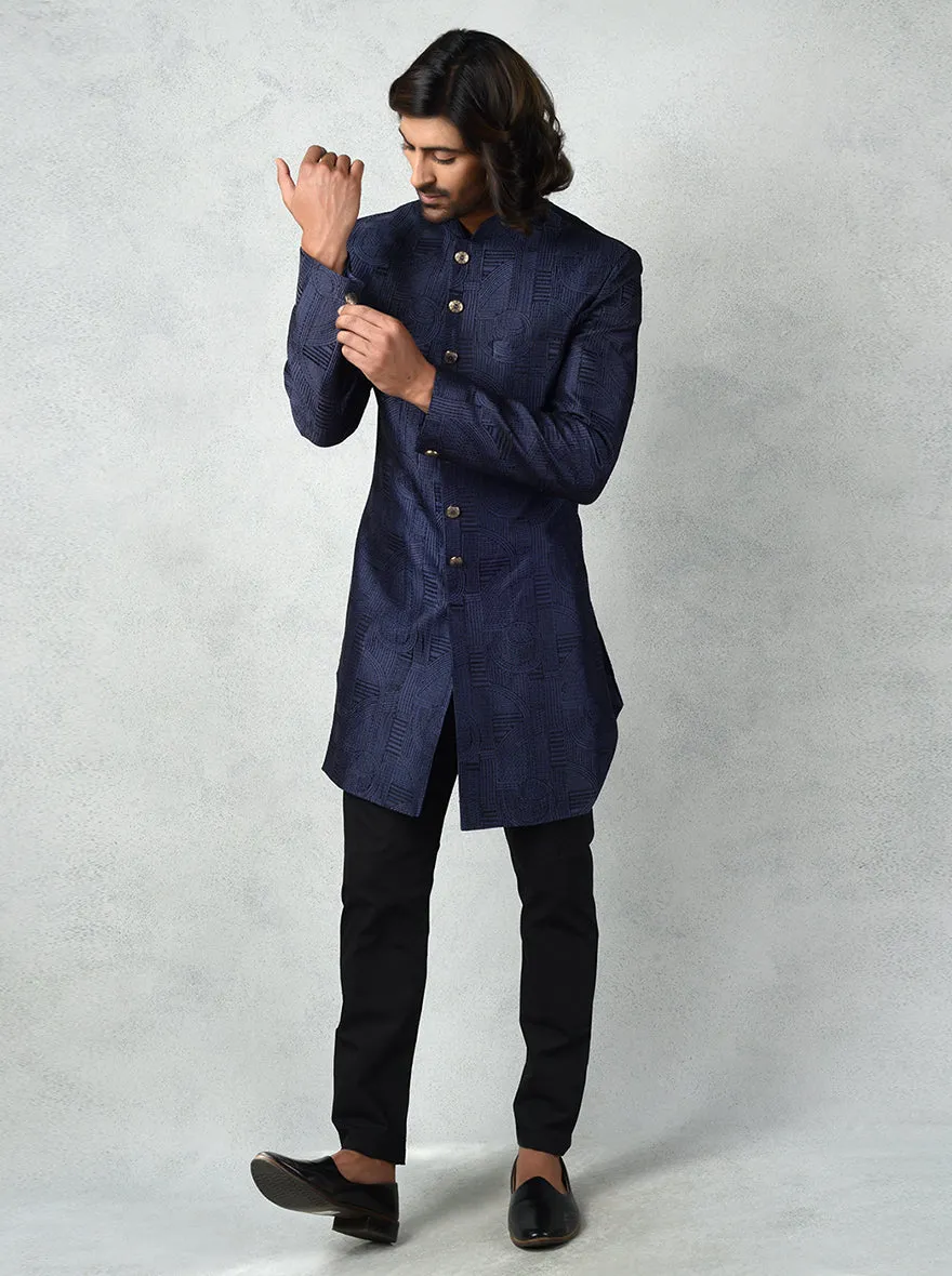 Navy Blue Sherwani | TULA