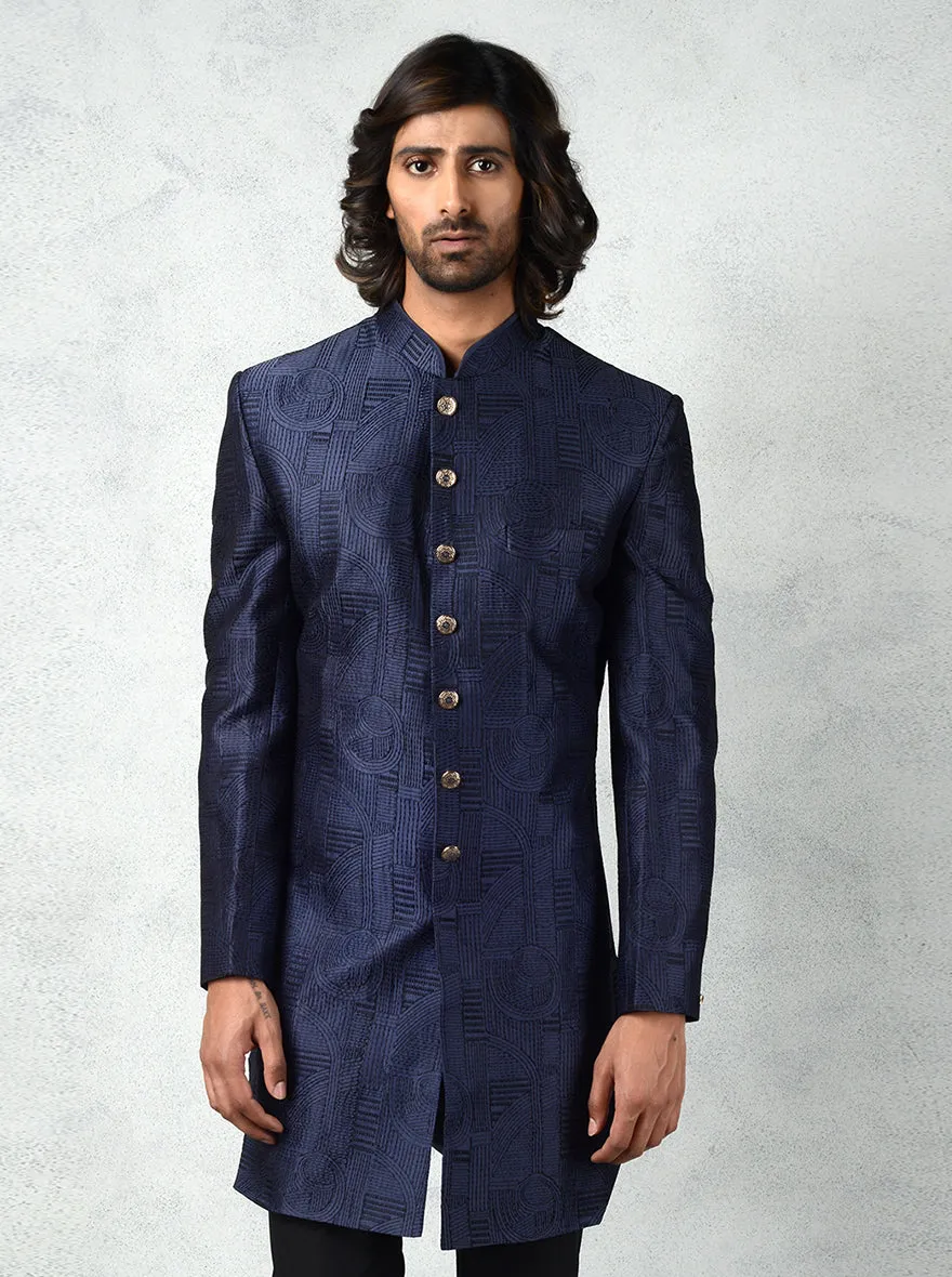 Navy Blue Sherwani | TULA