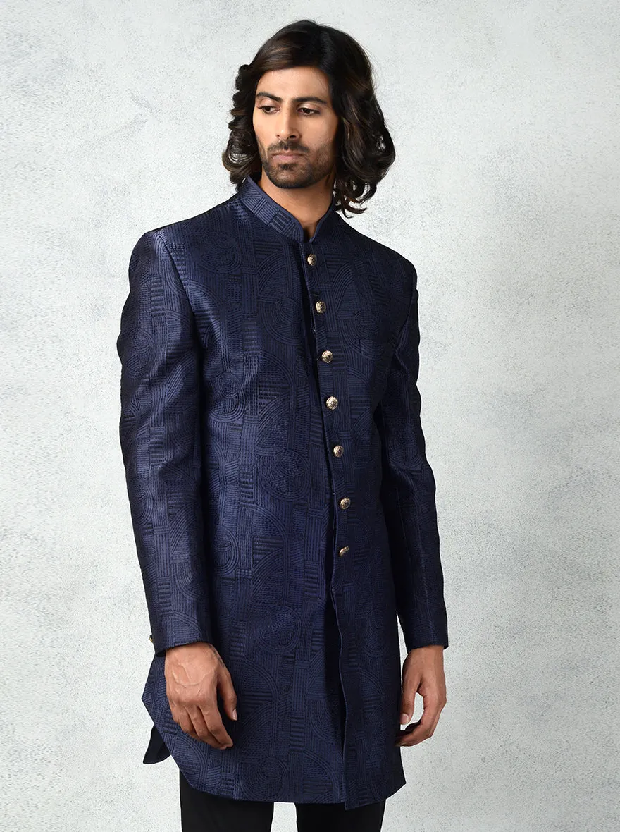 Navy Blue Sherwani | TULA